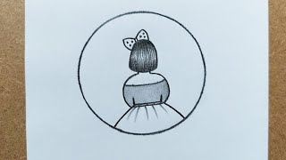 Very easy Girl drawing for beginners [ easy drawing ] 💛