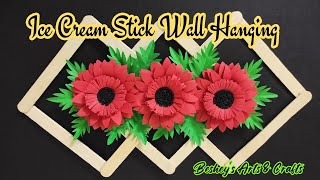 Wall Hanging | Paper Wallmate | DIY Ice-cream Stick Crafts | Easy Popsicle Stick Crafts