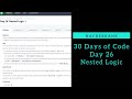 Nested Logic || HackerRank || if - elif - else || Day 26 || Python