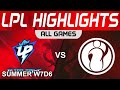 UP vs IG Highlights ALL GAMES LPL Summer Season 2023 W7D6 Ultra Prime vs Invictus Gaming by Onivia