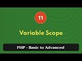 11. Variable Scope | PHP Tutorial | Basic to Advanced | PHP 8.2