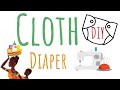 Sew Prefold Cloth Diaper from Old Shirt//  Easy DIY