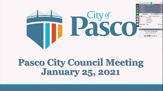 Pasco City Council Workshop, January 25, 2021