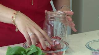 Strawberry spinach salad "to go" cooking demonstration