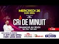 7 Kri Avec Pasteur ANDRE MUSCADIN | Mercredi 26 Juin 2024 | Minuit En Priere | RADIO TELE SHALOM …