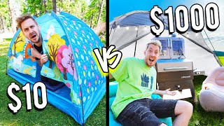 $10 VS $1000 OUTDOOR FORTS! *Budget Challenge*