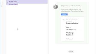 IT-140 Introduction to Scripting in Python Codio Challenge 4. 2. Simple boolean return