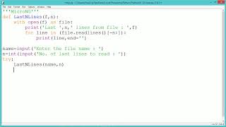 Python Program - Read Last N lines
