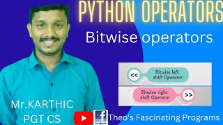 Bitwise left shift operator||Bitwise right shift operator|Python operators#python#pythonprogramming