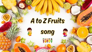 A to Z Fruits Song | Fruits | Fruit Song for Kids | Quizzy Kido