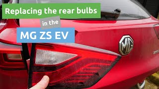 How to replace the rear light bulbs on a MG ZS EV
