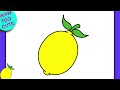 how to draw a lemon step by step draw lemon stepbystep