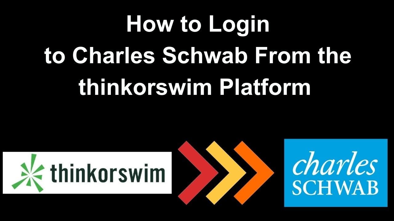 How To Login To Charles Schwab From The Thinkorswim Platform - YouTube