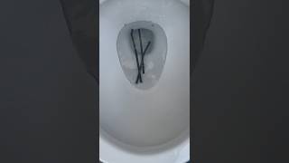 Flushing plastic straws down the toilet