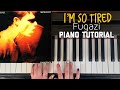 I'm So Tired by Fugazi - Piano Tutorial