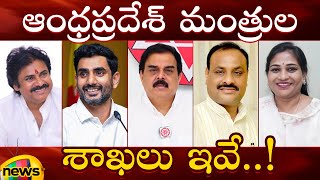 AP Ministers Portfolios 2024 | Pawan Kalyan | Nara Lokesh | Nadendla Manohar | Atchannaidu | AP News