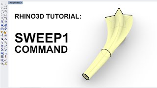 Rhino Basic Tutorial: Sweep1 (Rail) Command