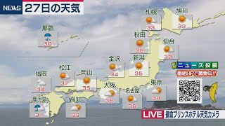 8月27日の天気