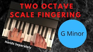 Piano Scales:  G Minor, Two Octaves.  An Easy Technique to Lock in Your Fingering For Both Hands!