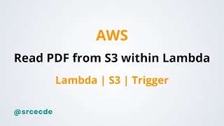 Read PDF from S3 on Lambda trigger
