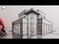 How to Draw a Modern House using Two-Point Perspective