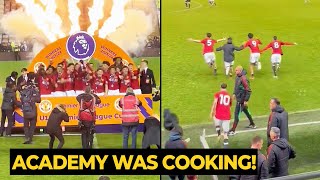 CRAZY SCENES! Man United U18 winning DOUBLE TROPHY after BEAT Man City last night | Man Utd News