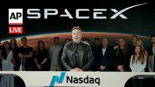 LIVE: Elon Musk's SpaceX rings Nasdaq opening bell as company goes public