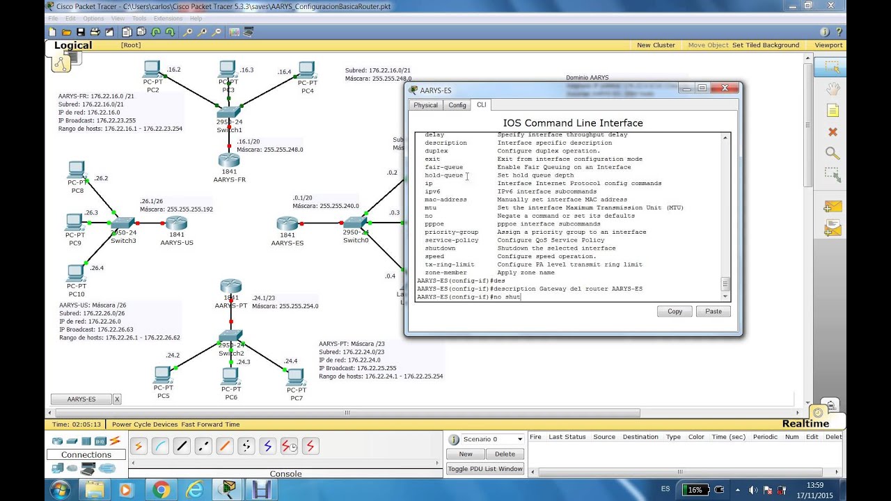 Packet Tracer Interface