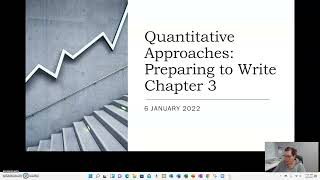 Quantitative Approaches: Preparing to Write Chapter 3