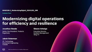 AWS re:Invent 2024 - Modernizing digital operations for efficiency and resilience (MAM106)