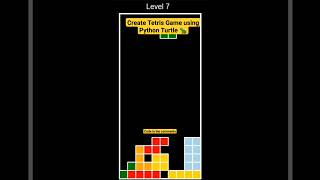 #shorts | Tetris Game with #python #turtle #tetris #coding #tutorial #viralvideo #fyp #trending