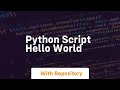 python script hello world