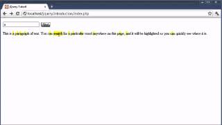 jQuery Tutorial 122 Highlight search plugin