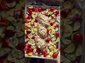 i lose weight eating this greek sheet pan feta chicken veggies shorts