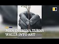 Man in China turns walls into art