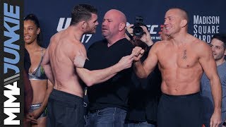 UFC 217 ceremonial weigh in: Michael Bisping vs Georges St-Pierre