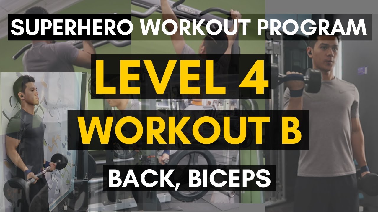 Vid. 34: WORKOUT B (Level 4) | Back, Biceps | Pinoy Fitness - YouTube