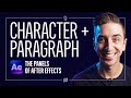 Character + Paragraph - The Panels of After Effects