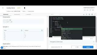 Candy Store Codechef solution || Starter 78 codechef contest