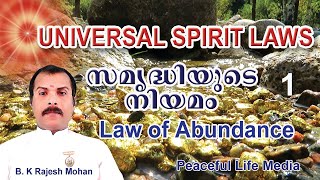 UNIVERSAL SPIRIT LAWS - 1. സമൃദ്ധിയുടെ നിയമം