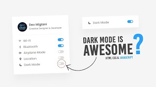 Action Menu with Custom Checkbox Toggle using Html CSS & Javascript | Dark & Light Mode