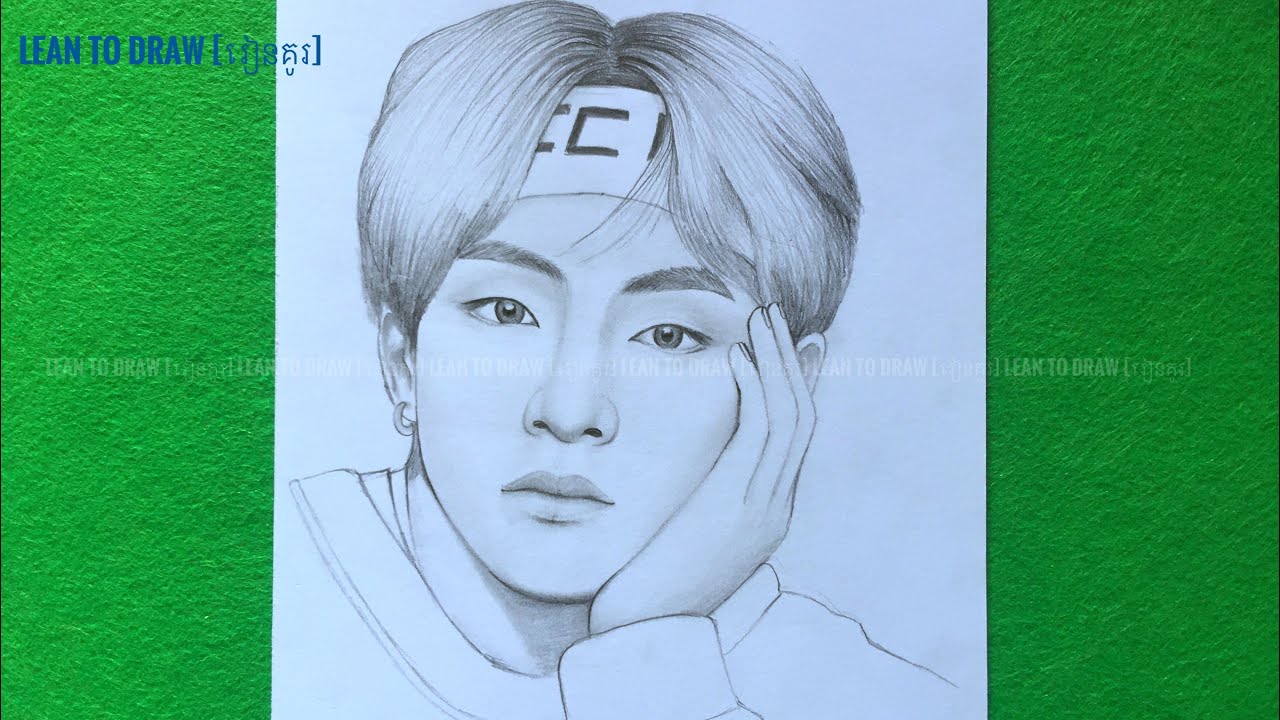 Step Beginner Bts V Drawings Easy Step Beginner Bts V Drawings Easy
