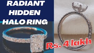 Radiant solitaire ring with hidden halo #patna Rs. 4 lakh