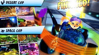 CTR: Nitro-Fueled - New Cups on Split Screen | DESERT CUP and SPACE CUP gameplay