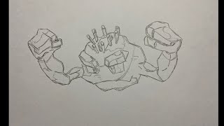 ｜手繪寶可夢圖鑑｜編號074 小拳石 イシツブテ Geodude｜ 阿羅拉的樣子｜painting pokémon｜