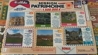 Grattage d'un dernier carnet de Mission Patrimoine 😱😱🙂🤑☺️