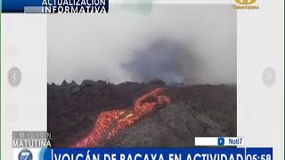 Impresionantes imágenes de la caída de lava en el Volcán de Pacaya