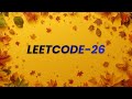 LeetCode 26: Remove Duplicates from Sorted Array