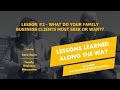 What is it your family business clients most seek or want? With Sara Stern & Kurt Theriault