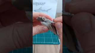 Hungry Shark | Çekiç Başlı Köpek Balığı Polimer Kil Figür Yapımı 🔨 #reels #tiktok #shorts